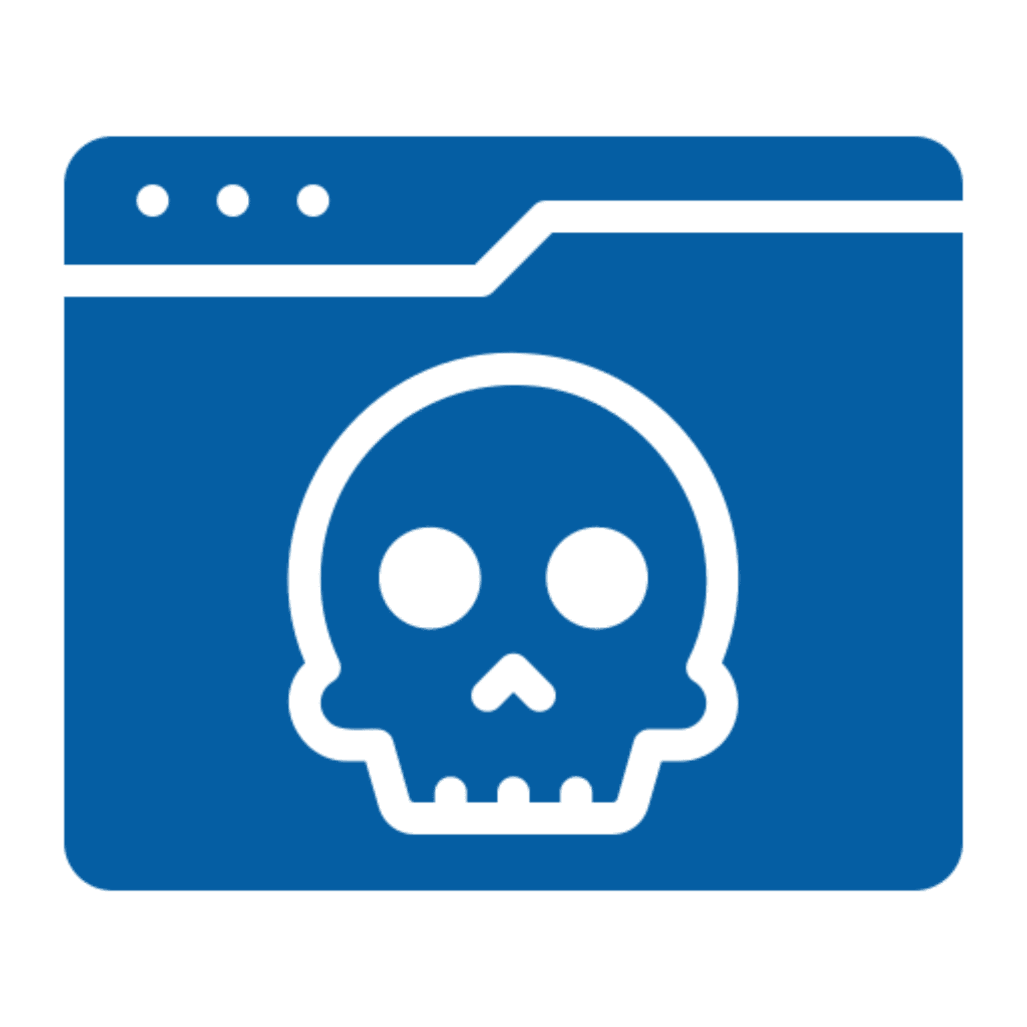 Blue folder with a skull icon.