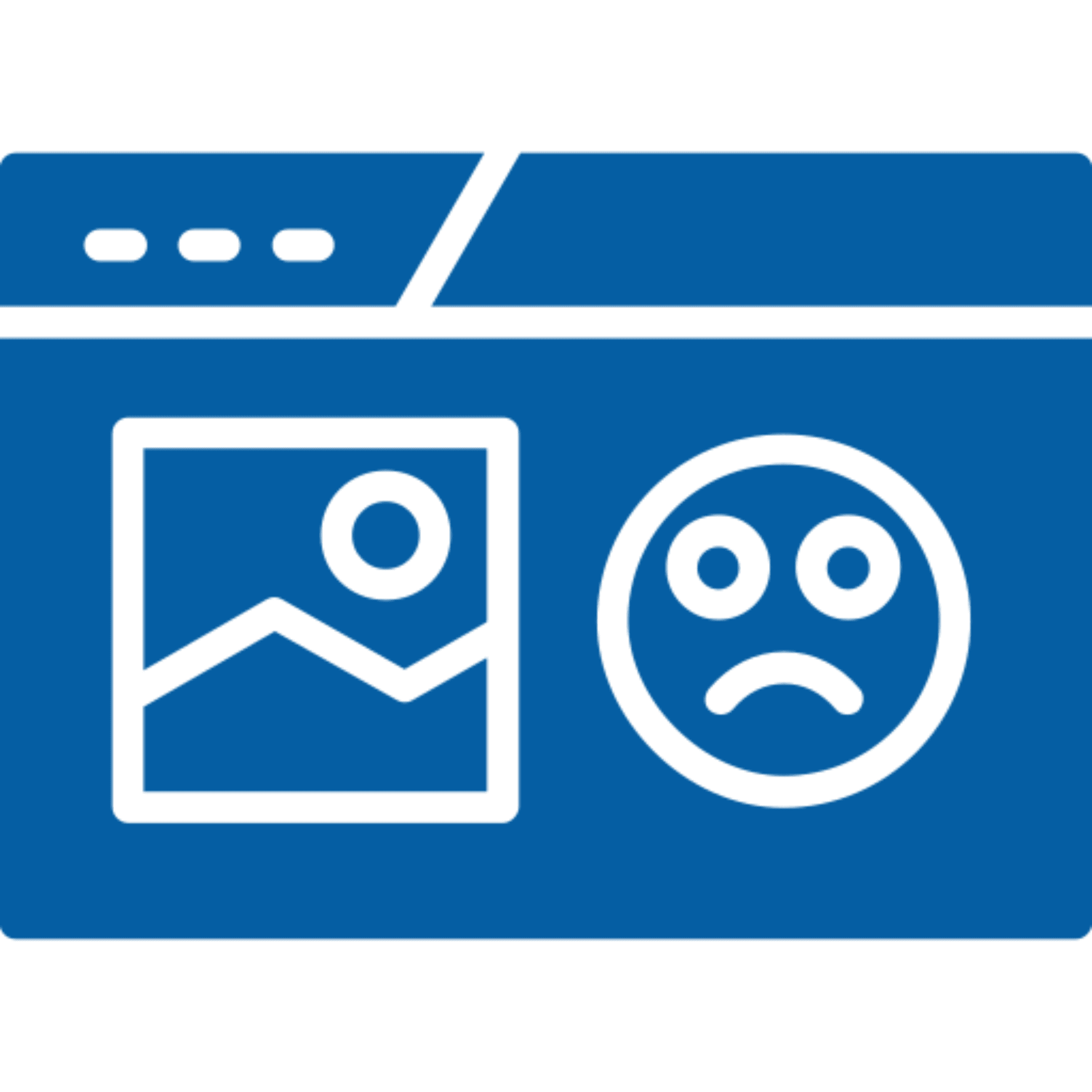 Sad face emoji on computer screen illustration.